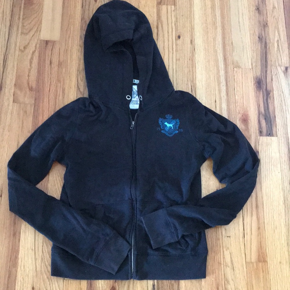 PINK Black HOODIE